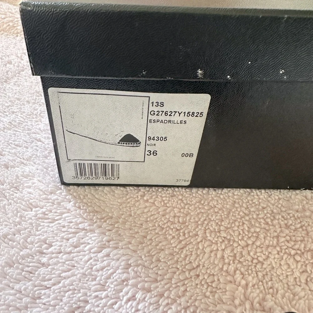 Authentic Chanel Mesh Espadrilles Sz 36 Black